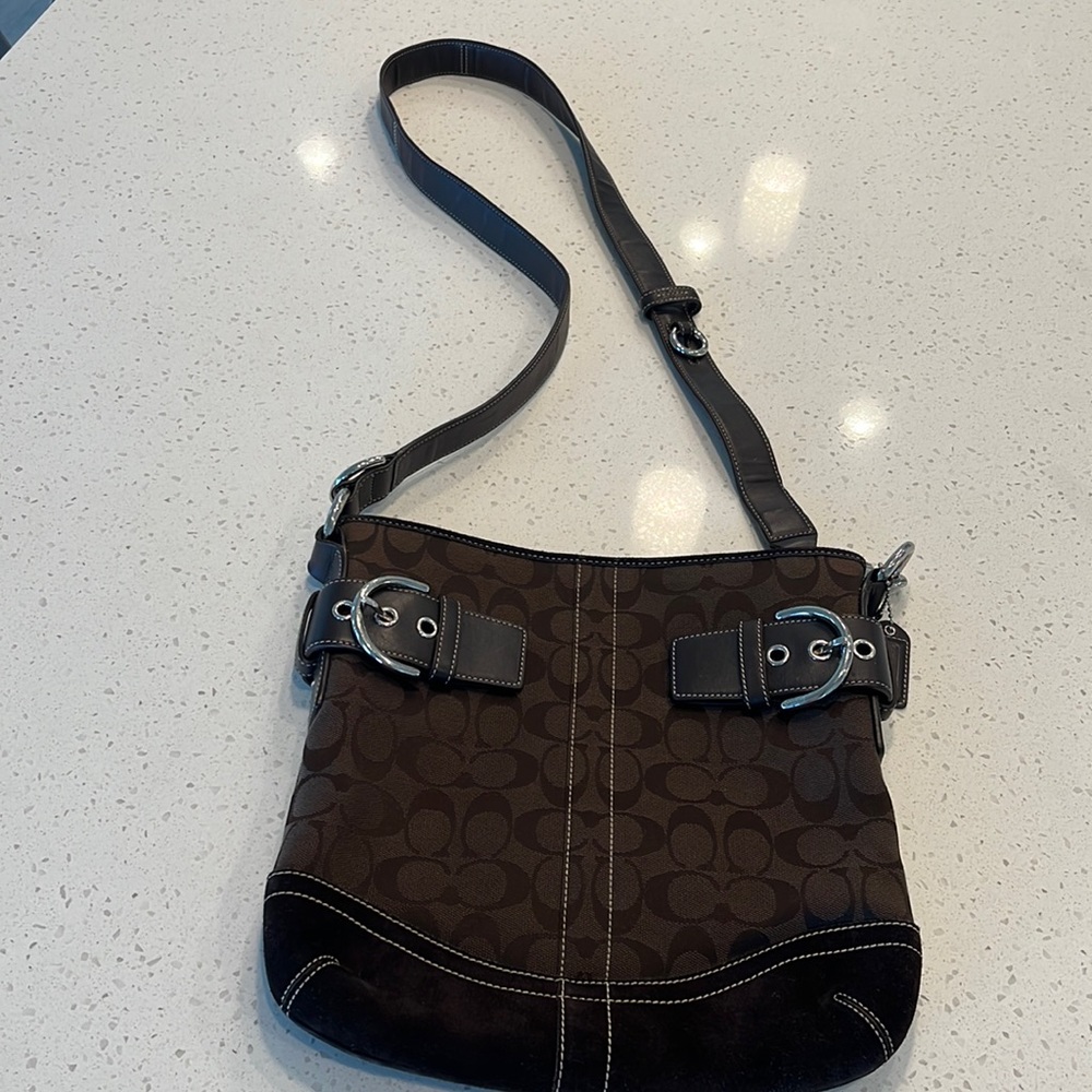 Coach brown Crossbody excellent condition adjustable strap except …